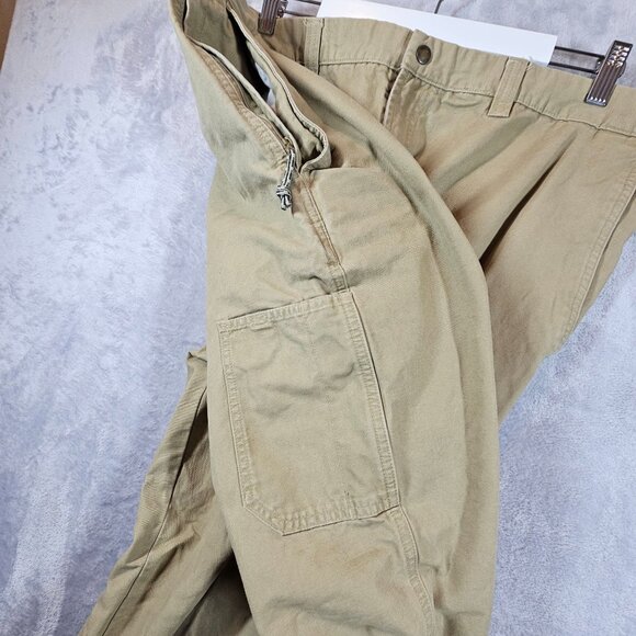 Columbia Kahki Pants Mens 42 Tan Cargo Zip pocket office casual casual outdoor g - Picture 9 of 13